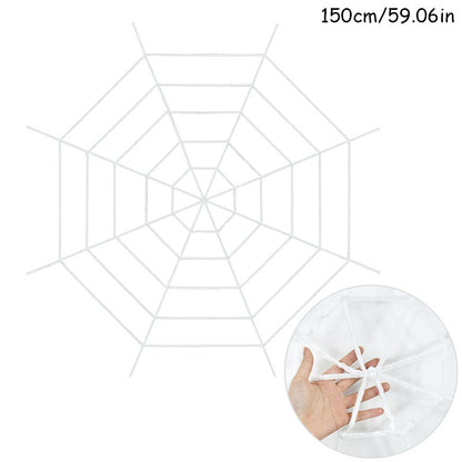 150/250cm Halloween White Black Giant Spider Web Happy Halloween Decoration For Home Bar Haunted House Prop Outdoor Scary Decor