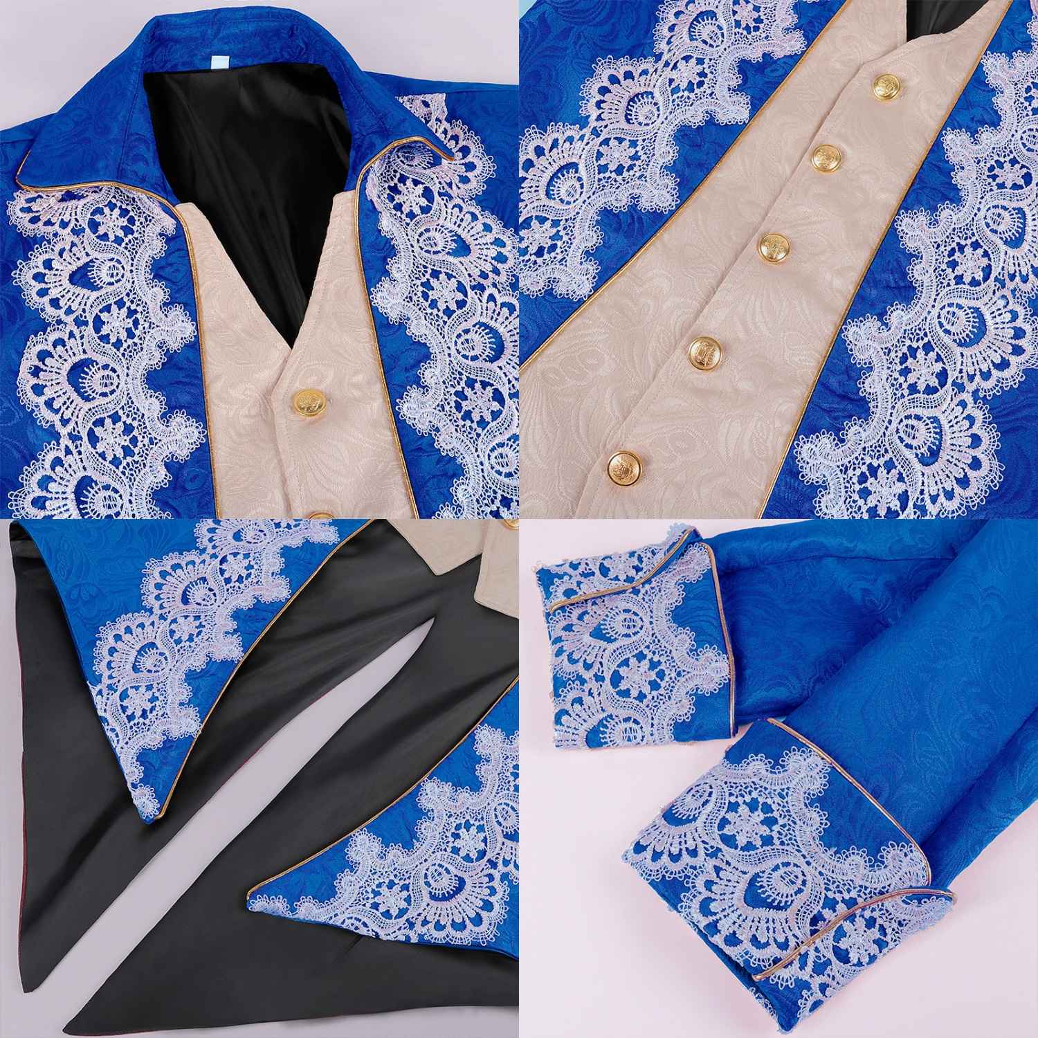 Men's cool steampunk gothic Victorian stylejacket cosplay retro purple velvet tailcoatmedieval dress uniform Renaissance cloth