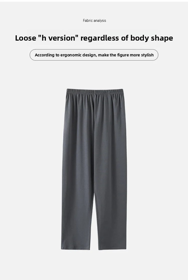 New Hot Sale Of The Season Modal Loose Fit Men's Sleepwear Thin Home Pants Single Piece Summer Long Thin Home Pants Comfortable