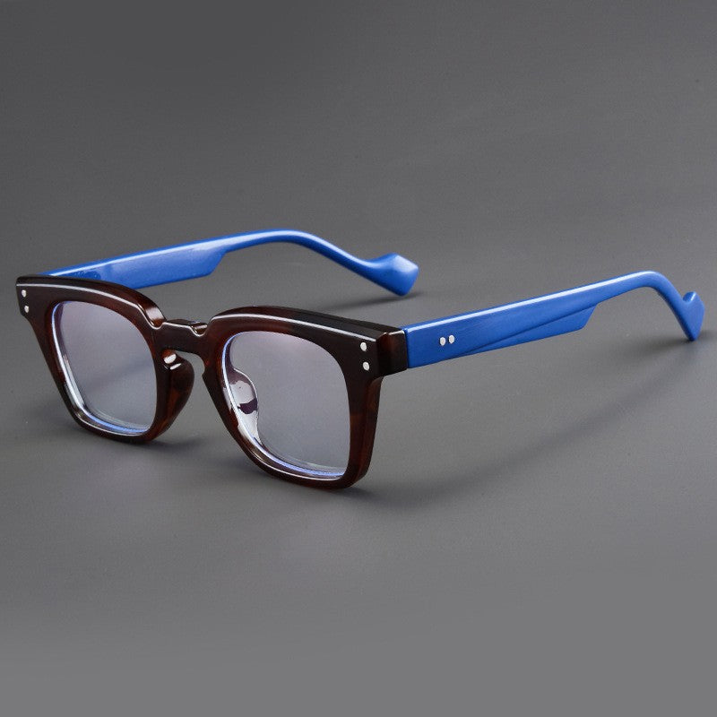 new square frame reading glasses retro printing glasses frame men women high-definition presbyopia glasses farsighted glasses