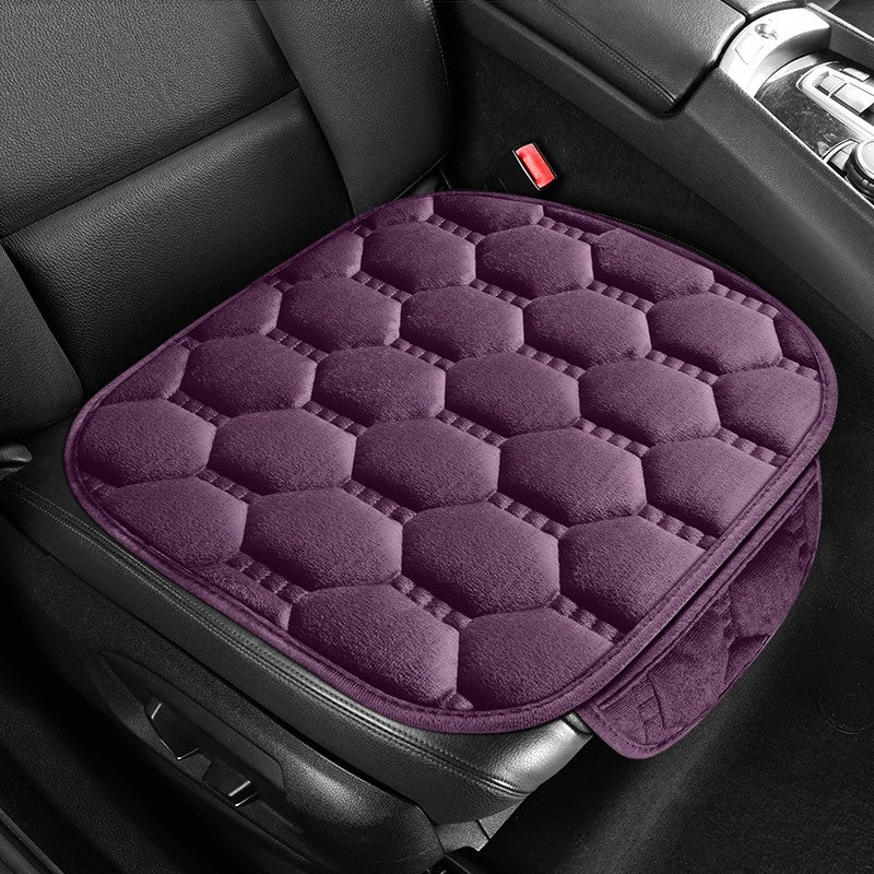 Car seat cushion three piece set, single seat, single piece, winter plush backrest, no binding, anti slip, cold resistant pad