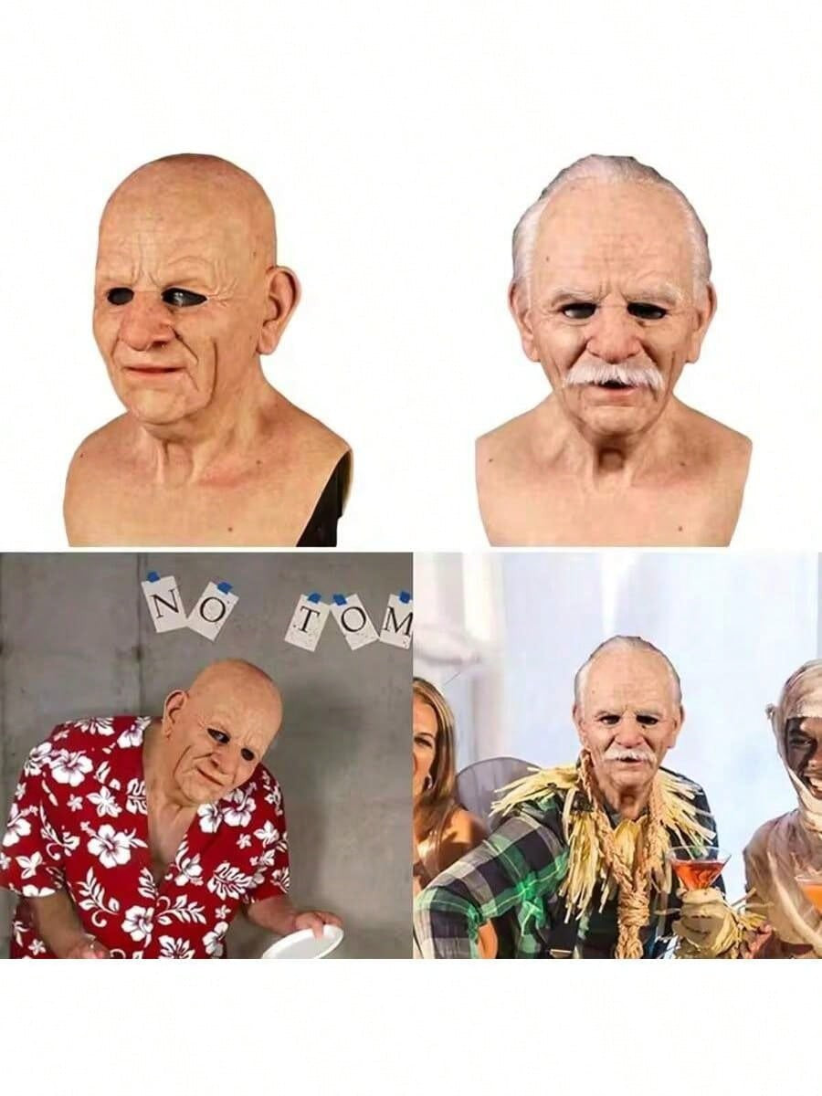 Realistic Bald Old Man Mask Breaking Bad Walter White Mask Heisenberg Latex Mask Adult Cosplay Party Masquerade Props