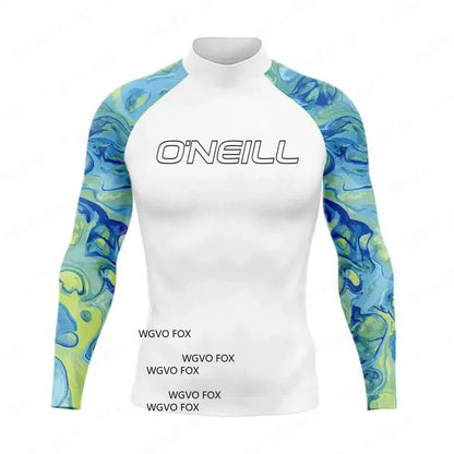 2025 Hot Men's long Sleeve Surfing Shirt Champion Rashguard For Surf Sportswear Beach UV Swimwear UPF50 Clothe