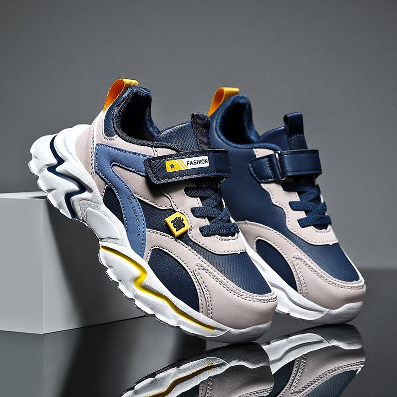 Kids Sports Shoes Boys Sneakers Trendy Non-Slip Running Walking Shoes For School Children Lightweight Casual Tennis Footwear