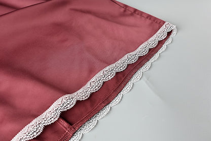 Linad Summer Sexy Satin White Mini Skirts For Women Street Chic Red High Waist S