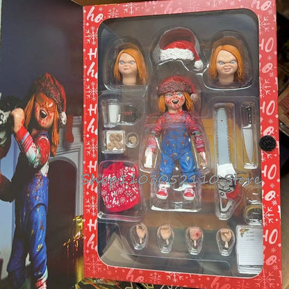NECA Chucky Figure Anime Christmas outfit Child's play figures Model Joint Movable Toys Christmas Birthday Gift Toys