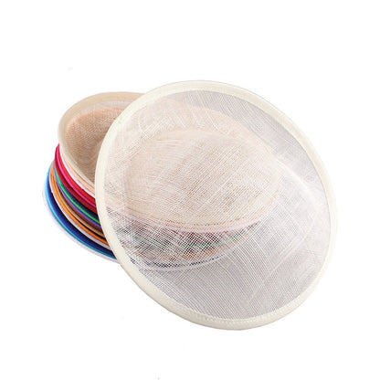 Base de casamento em sinamay de 25 cm, elegante fascinator de casamento para mulheres, acessórios de cabelo DIY, touca de noiva para chapéu de festa