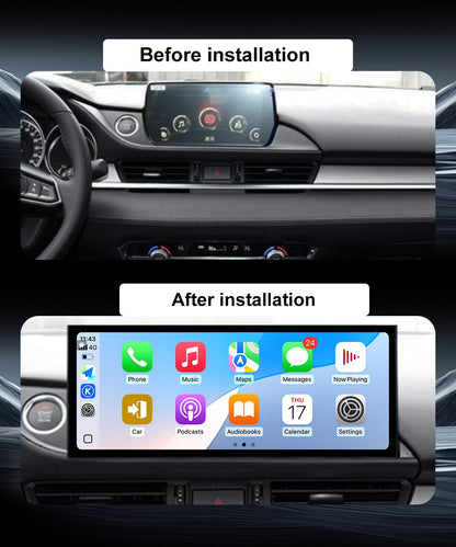 Central Multimídia Automotiva QLED 2400*900P Touch Screen para Mazda ATENZA Mazda 6 2020-2022 12.3 polegadas DSP Estéreo 4G Bluetooth DVR