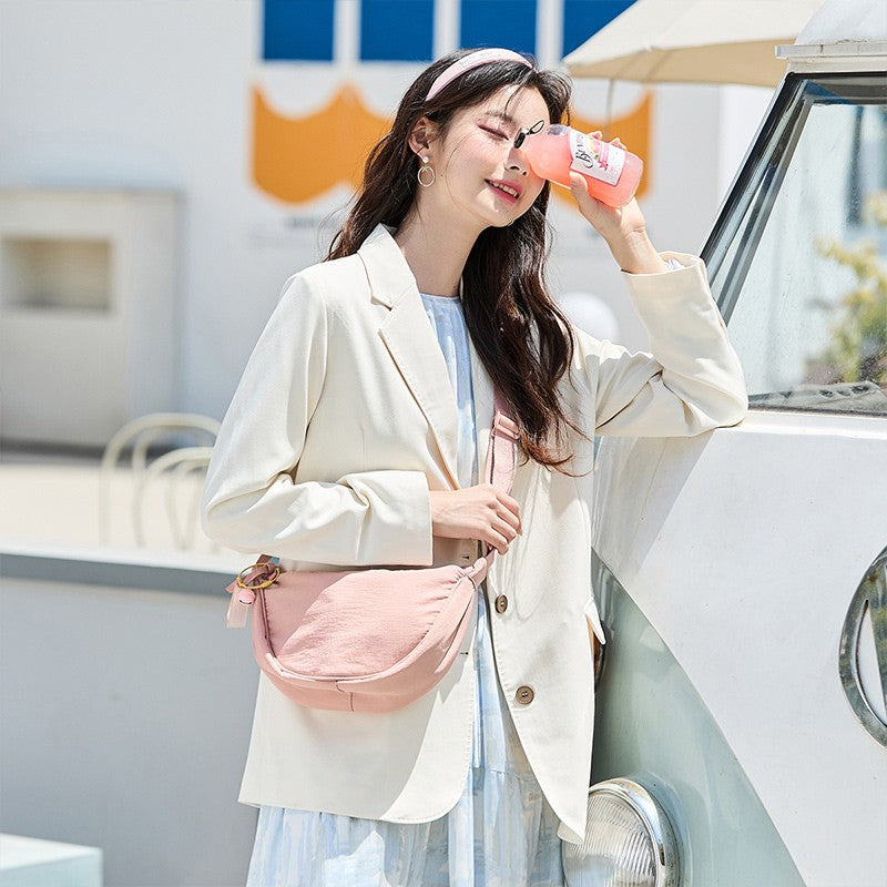 Semir Crossbody Bag Women 2025 New Chest Bag Macaron Color Dumpling Bag  Minimalist Waist Pack Shoulder Purse