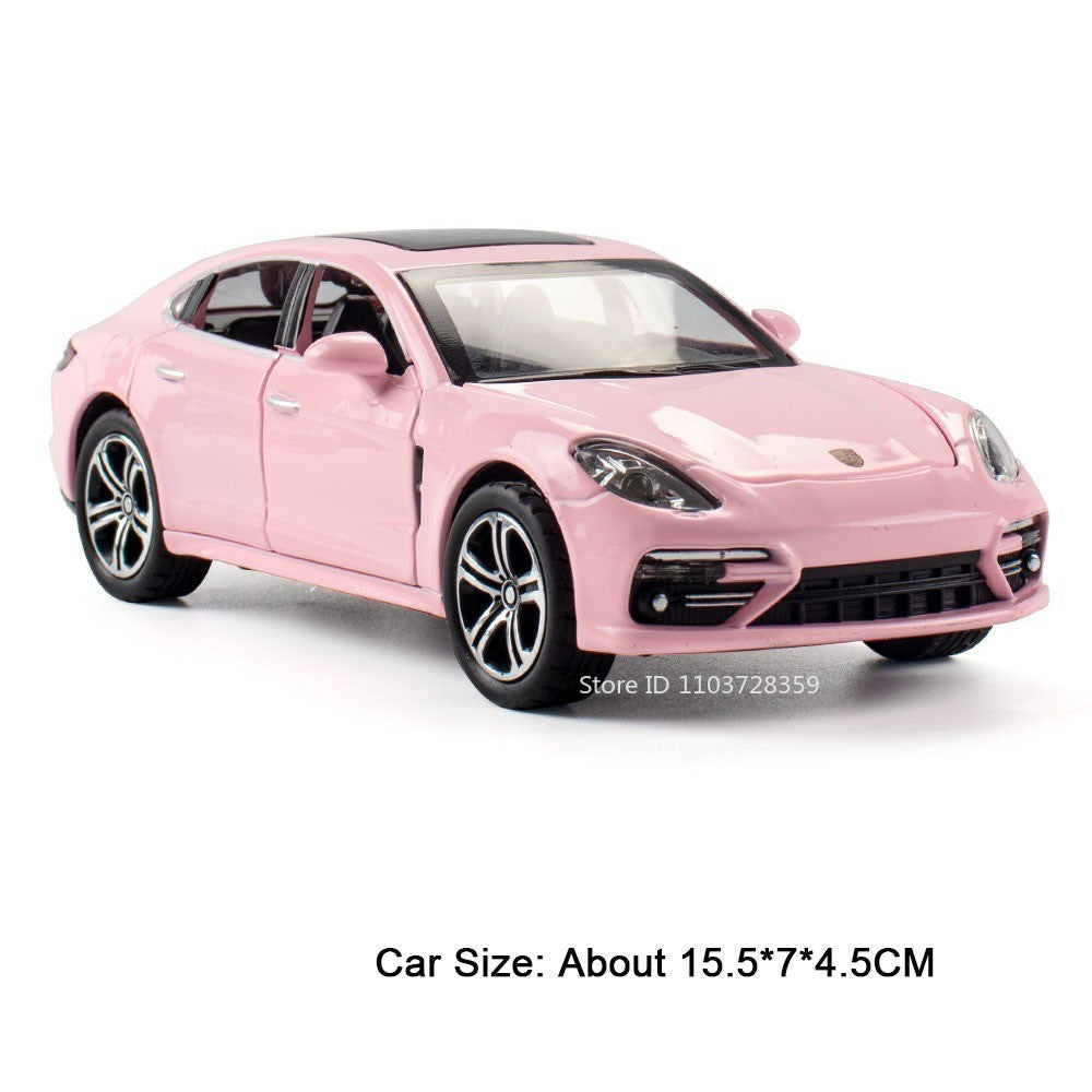 1:32 Cayenne Panamera Carros em Miniatura Liga Fundida Som Luz Portas Abertas Veículos de Fricção para Crianças Presentes