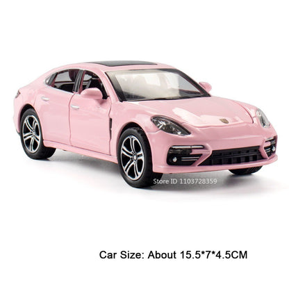 1:32 Cayenne Panamera Carros em Miniatura Liga Fundida Som Luz Portas Abertas Veículos de Fricção para Crianças Presentes