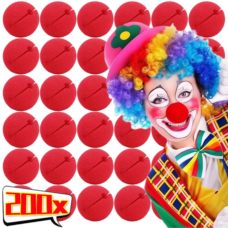 200/1PCS Red Funny Clown Nose Foam Sponge Ball Nose Cosplay Costume Make Up Props Circus Halloween Party Decoration Supplies