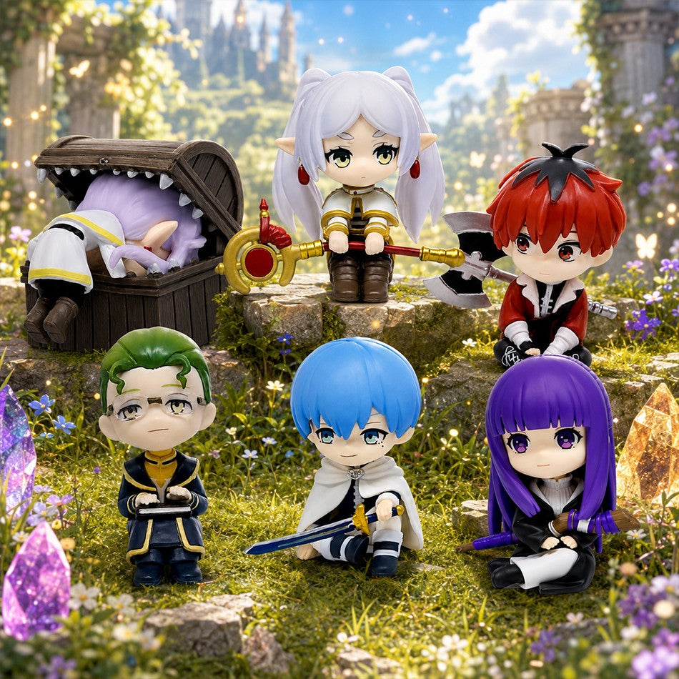 New Frieren: Beyond Journey's End 7.5cm Anime Figures Frieren Himmel Action Figure Cute Anime Figure Ornaments Collection