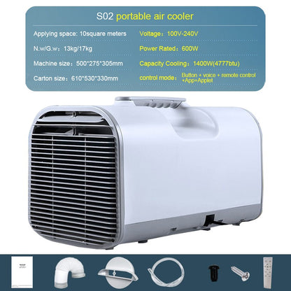 Ar Condicionado Portátil Móvel para Barraca de Camping, Garagem, Quarto, Refrigerador 600W, Mini Ar Condicionado Móvel Sem Instalação com Controle Remoto