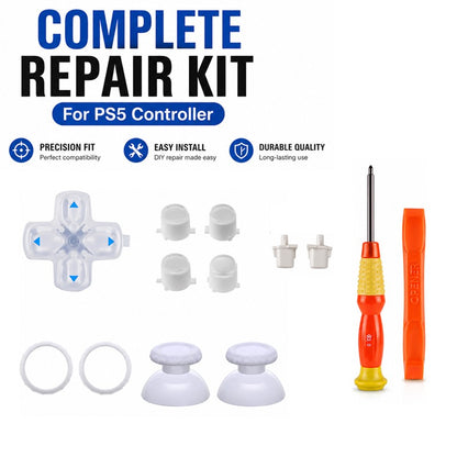Full Set Replacement Housing Shell Case for PS5 DualSense Controller BDM-010/020/030/040/050 Custom DIY Faceplate with Tools