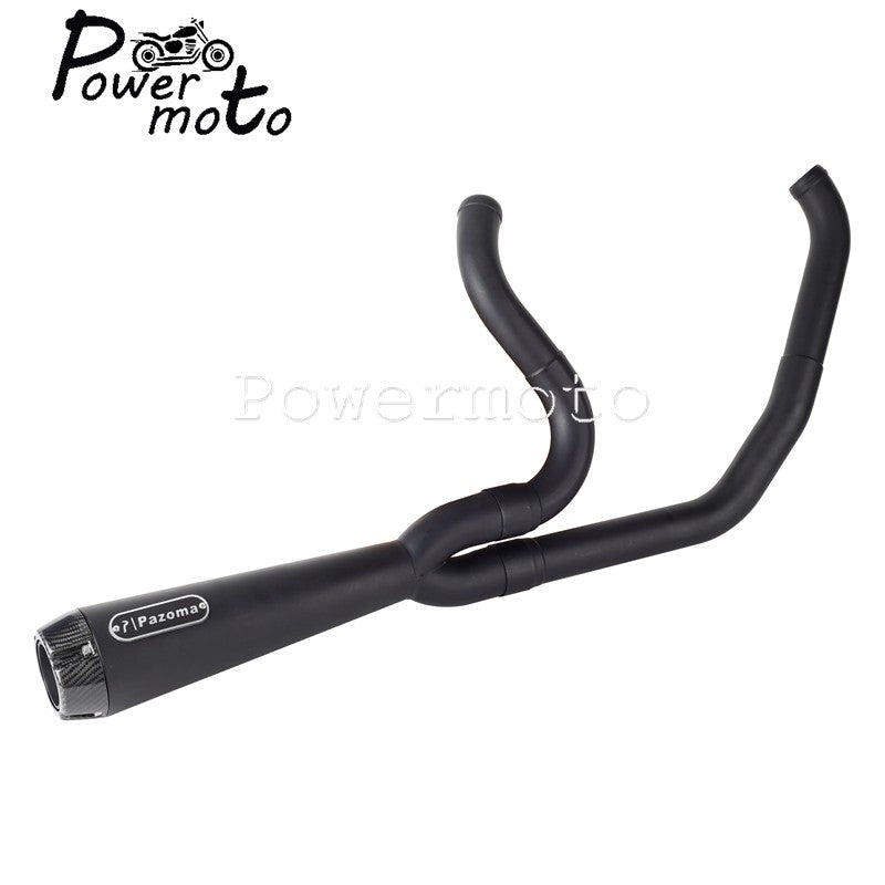 For Harley Softail Low Rider S ST EI Diablo Street Bob 2018-up 2-into-1 Motorcycle Complete Full System Exhaust Pipe Muffler