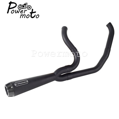 For Harley Softail Low Rider S ST EI Diablo Street Bob 2018-up 2-into-1 Motorcycle Complete Full System Exhaust Pipe Muffler