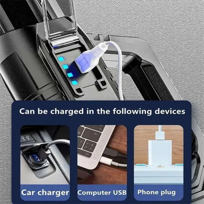 High Power LED Flashlight Super Powerful Handheld Searchlight USB Rechargeable Tactical Torch Portable Outdoor Work Camping Lamp