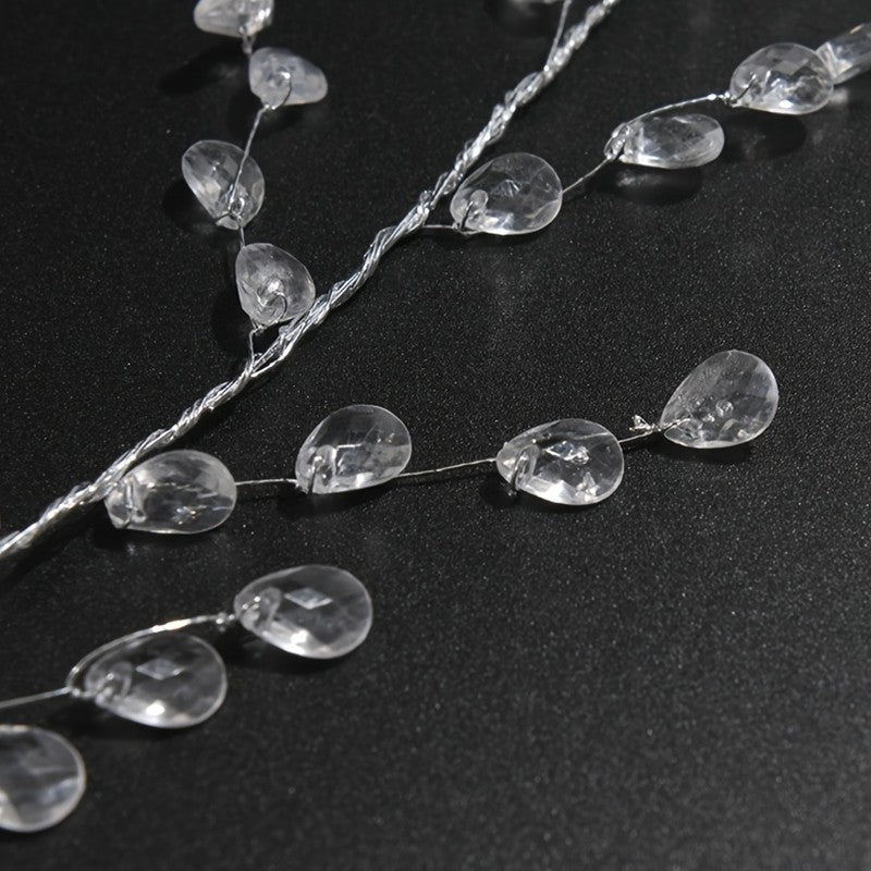 5 Pieces/35CM Short Acrylic Crystal Pendant for Christmas Tree Decoration, DIY Wedding Party Decoration Beads