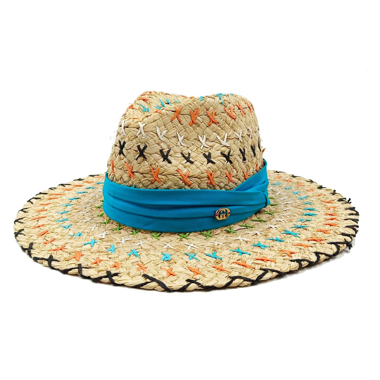 Chapéu de palha de verão alfinete de pérola chapéu de palha feminino de aba plana oco com ranhuras de verão para praia e sol sombreiro ????