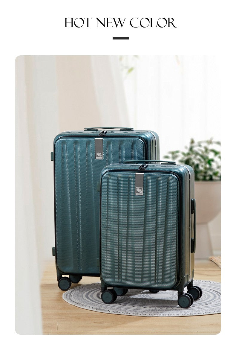 Mala de Bordo Hanke Innovative Design 20" Mala de Viagem 24" com Moldura Estreita de Alumínio Estética Hardside PC e Rodas Giratórias H9860