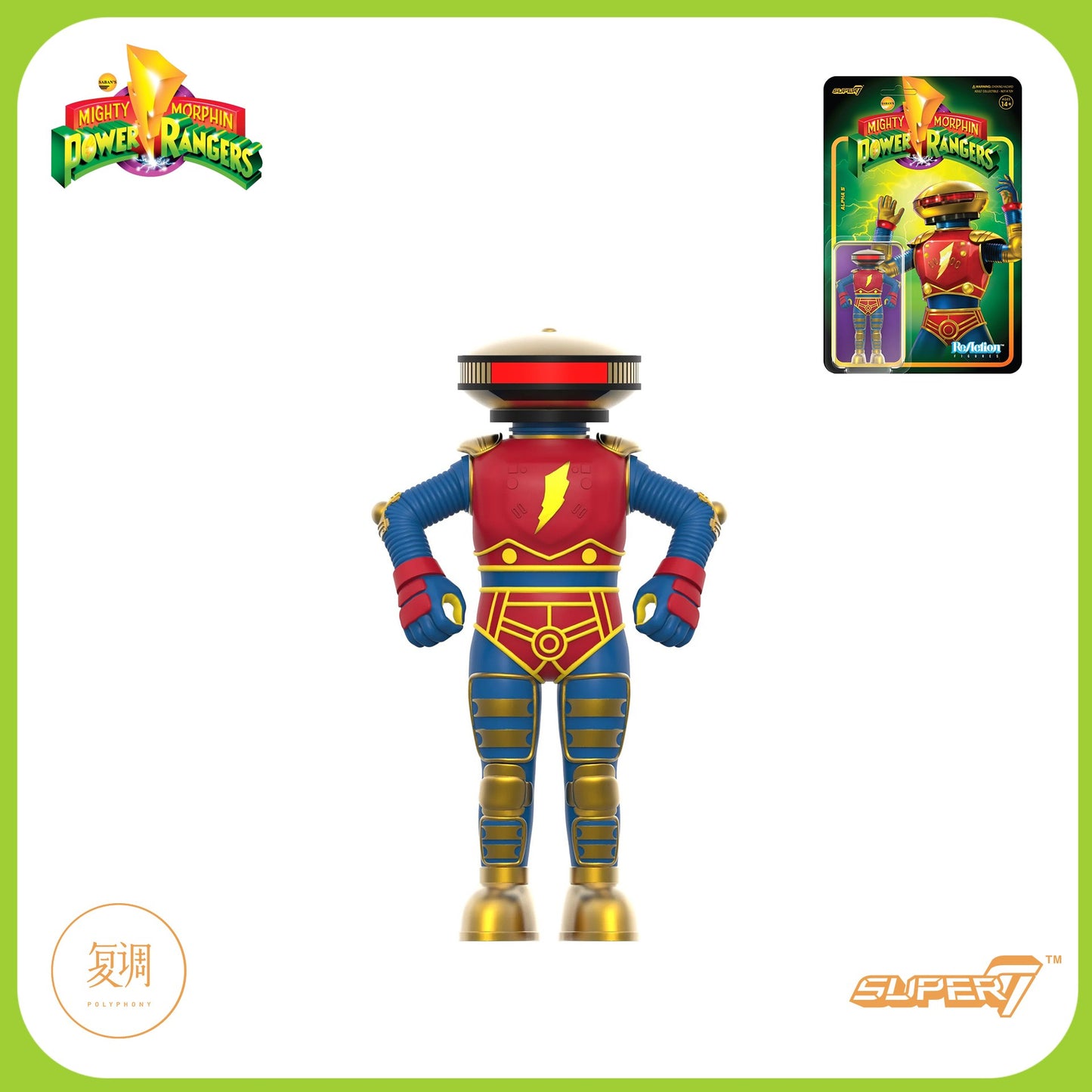 Em Estoque Super7 Mighty Morphin Power Rangers Carded Series 1 - Conjunto de Presente com Modelos Dragonzord, Red Ranger e Rita Repulsa