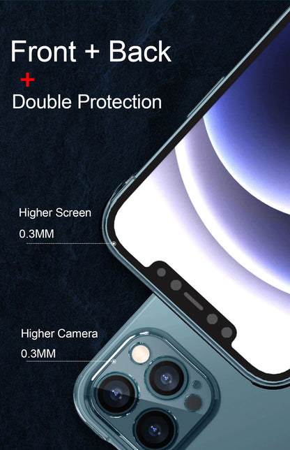 Capa Transparente de Luxo Sem Borda para iPhone 17 Air 16 15 14 13 12 11 Pro Max Plus Mini Capa Rígida de PC à Prova de Choque Transparente
