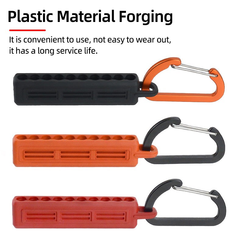 Suporte de Bits de Chave de Fenda Hexagonal de 1/4" Portátil Estojo Organizador com 10/22 Furos para Armazenamento de Bits de Broca para Cabeças de Chave de Fenda Ferramentas de Estojo