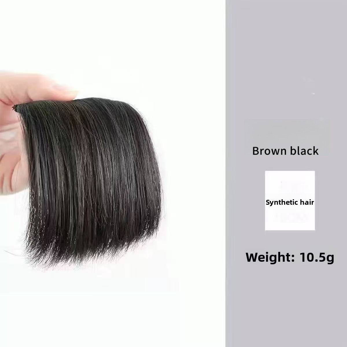 Peruca Extensora de Cabelo Curto Sintético Liso com Almofada Invisível para o Topo da Cabeça, Cobertura Lateral, Acessório Capilar Feminino