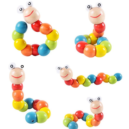 2 unidades de lagarta arco-íris giratória, brinquedo de desenvolvimento, brinquedos para bruços e para engatinhar - para bebês meninos e meninas, aniversário, Natal