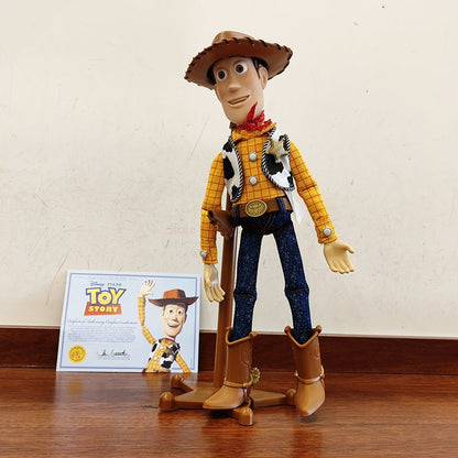 Bonecos de Ação Woody Disney Pixar Toy Story 40cm com Som de Filme em Inglês, Boneco de Personagem, Vaqueiro de Pano, Presente de Aniversário para Crianças