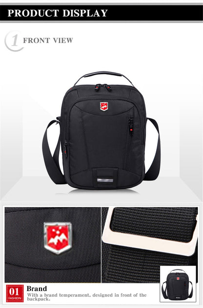 Swiss Waterproof Oxford Men's Messenger Bag Multifunction Business Casual Briefcase bag Travel Male Shoulder Bag Fashion Handbag