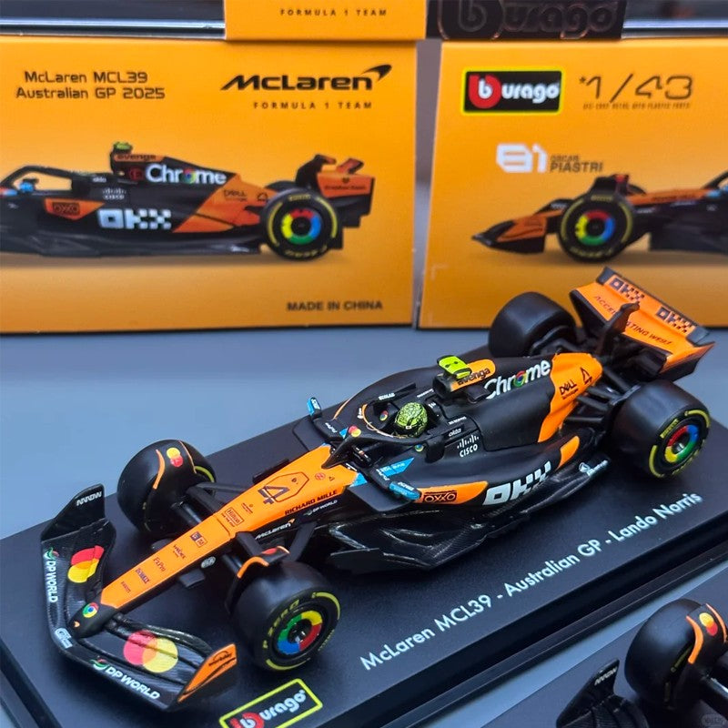 Novidade em Estoque Bburago Série F1 2025 1:43 2025 F1 Sf-25 Leclerc Rb21 Verstappen Mcl39 W16 Modelo Miniatura de Liga Brinquedos Personalizados Presentes