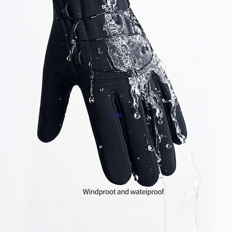 Luvas de Motocicleta com Tela Sensível ao Toque, Luvas de Ciclismo de Inverno, Luvas Esportivas Corta-Vento à Prova D'Água para Andar de Moto, Esqui e Corrida, para Clima Frio ao Ar Livre