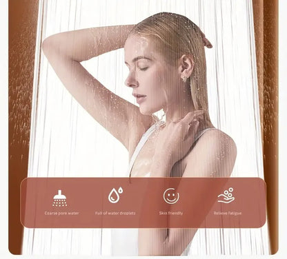 25cm Top Spray Large Water Volume Booster Shower Head Pressurized Single Head Home Bathroom Shower Head