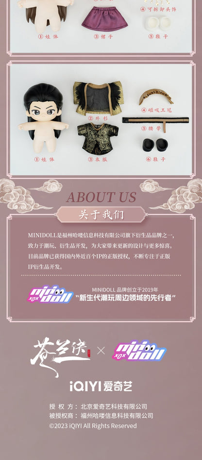 Em estoque 18cm Cang Lan Jue Oficial Xiao Lanhua Dongfang Qingcang Love Between Fairy And Devil Modelo de Figura Oficial Mini Fofo