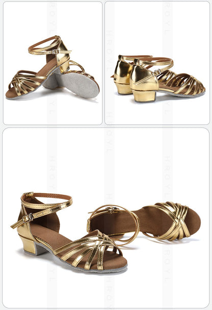 Girls Dance Shoes Kids Child Girl's Ballroom Latin Dance Shoes for Women Modern Jazz Dancing Shoes Training Shoes Salsa Sandals