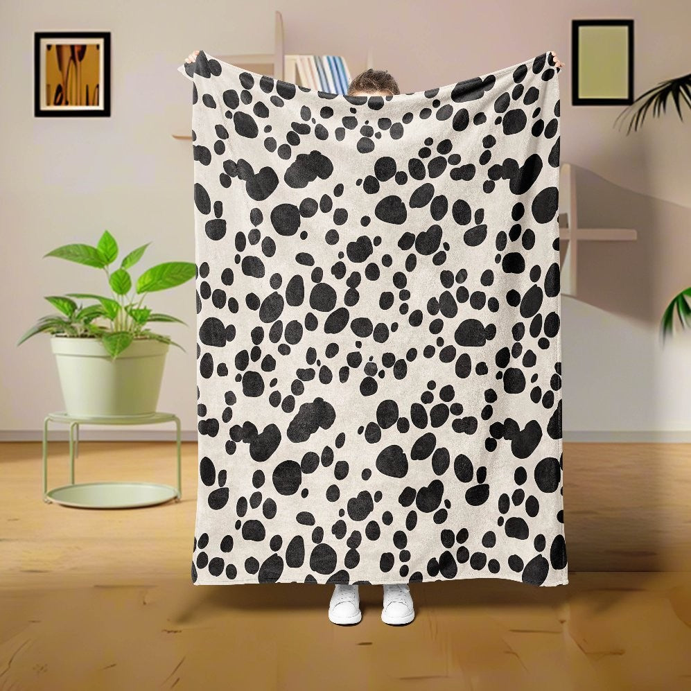 Cow pattern Blanket Flannel Blanke Bed Sofa Travel Camping Super Soft Cozy Plush Blanket Cheetah Print Blanket for All Seasons