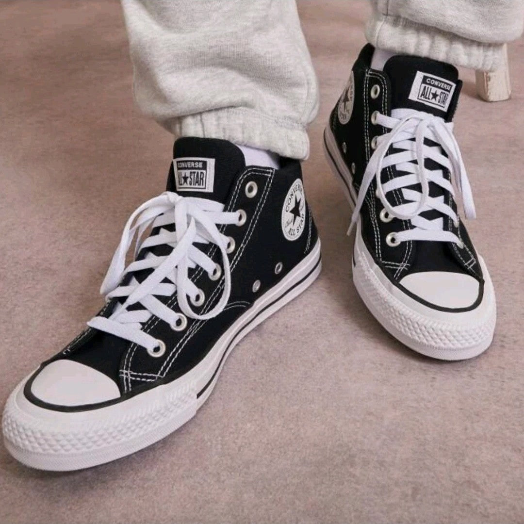 Converse Chuck Taylor All Star Malden Street Men's and Women's Skateboarding Shoes, Canvas, Breathable Sneakers, Black