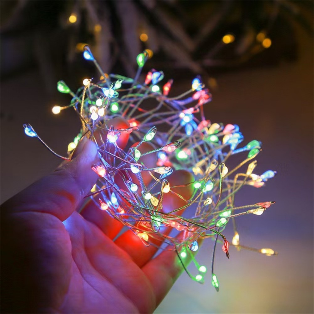 1PC 3M100LED/6M200LED/9M300LED/12M400LED Christmas USB with Remote Control Firecracker Light String, Used for Party Decoration