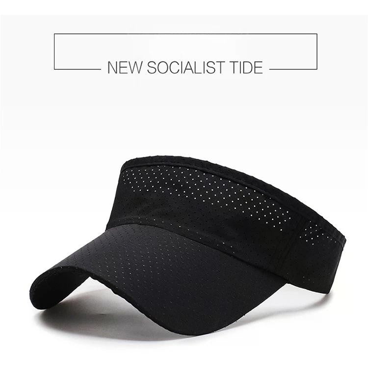 Summer Breathable Air Sun Hats Men Women Adjustable Visor UV Protection Top Empty Solid Sports Tennis Running Sunscreen Cap Hat