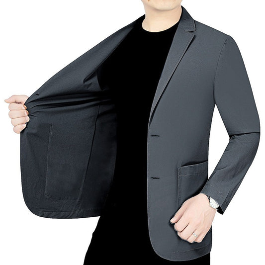 Summer Men Thin Breathable Blazers Jackets High Quality Male Quick Drying Blazers Coats Man Business Casual Suits Coats 4XL