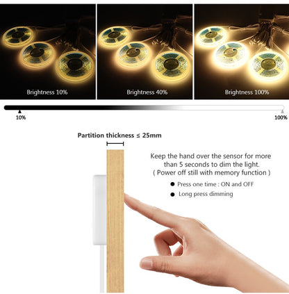 Smart Dimmable COB LED Strip Touch Sensor Lights for Kitchen Room Cabinet Wall Ceiling Backlight Christmas Decoration Lighting