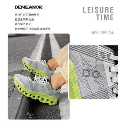 Tênis casuais com amortecimento, calçado de corrida, jogging, maratona, masculino, esportivo, respirável, leve, confortável, antiderrapante, lazer.