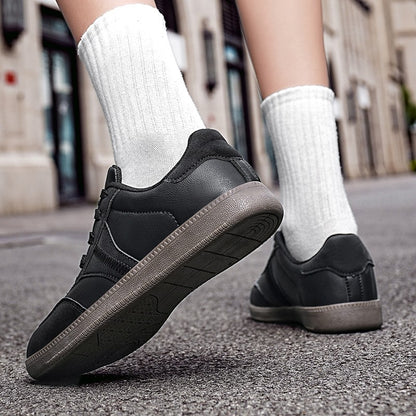 Oiaano Unisex Barefoot Men Leather Black Shoes Women Sneakers Platform Zero Drop Fashion Comfort Lightweight Breathable Walking