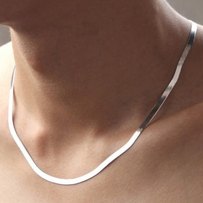 Colar Masculino Hip Hop Snake Chain Nova Moda Aço Inoxidável Cor Prata Acessórios de Joalheria Presente de Festa