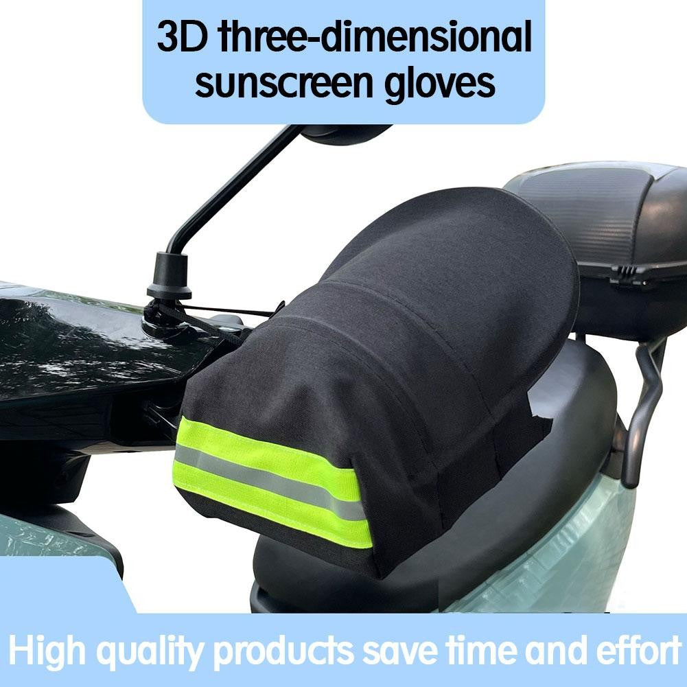 1 Par de Luvas de Guiador para Motocicletas Impermeáveis, à Prova de Vento e com Proteção Solar para a Maioria das Motos, Scooters, ATVs, Motores de Neve