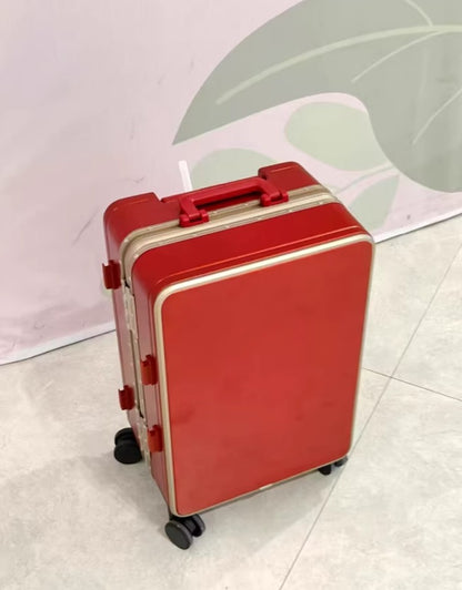 Nova Mala de Alta Qualidade 20" de Bordo para Viagem Trolley Bag Estrutura de Alumínio Atualizada com Trava Bagagem de Rodinhas Material ABS+PC