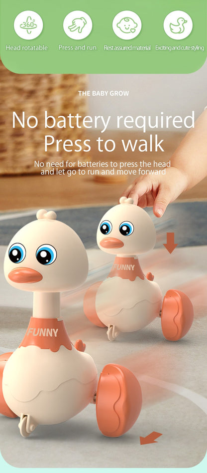 Baby Toy Cars Toddler Swing Press and Go Cute Duck Car Educational Toys for Boys Girls Pull Back Cars Toy Children Xmas Gifts