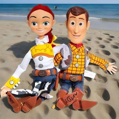 2025 Novo Toy Story 4 Woody Jessie Falante Boneco de Ação Canta Macio Fofo Figura Anime Decoração Aniversário Modelo Presente Brinquedo Em Estoque